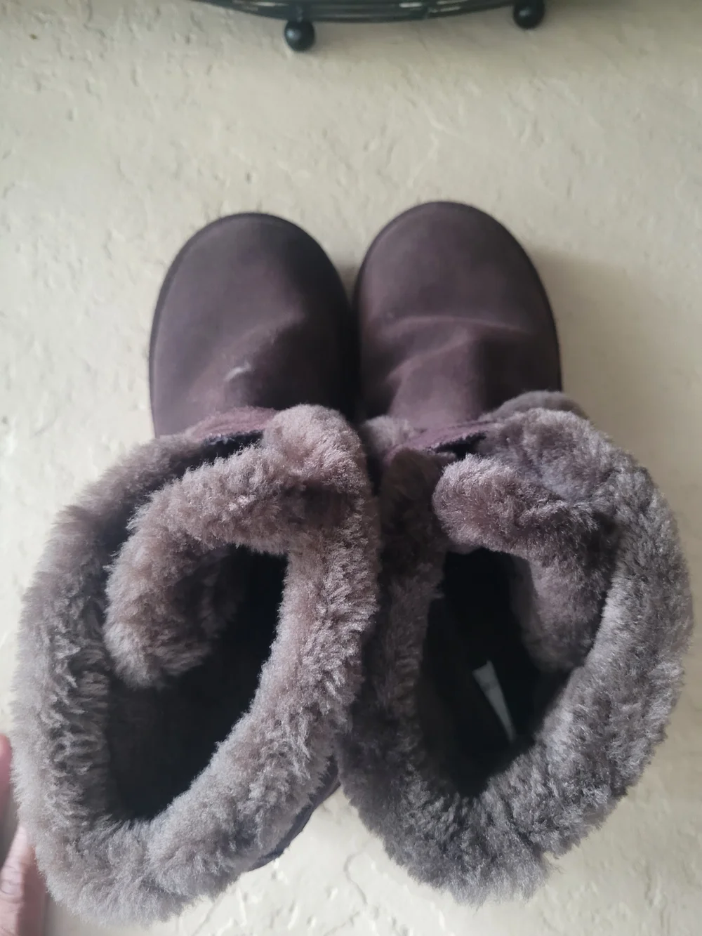 Size 10 M Michael Kors MK Brown Suede Shearling Lined Winter Women Boots